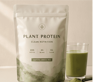 Supplement Launch Hero generated pouch packaging example
