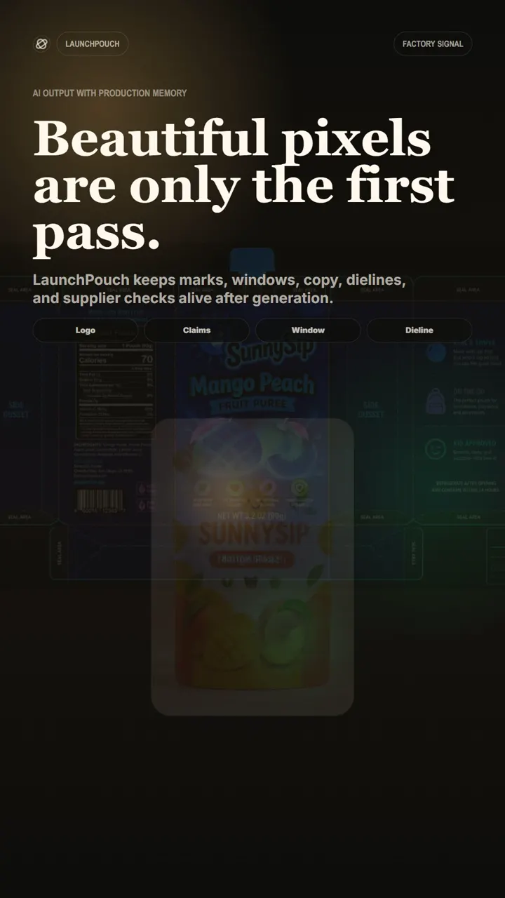 Factory Ready packaging workflow poster